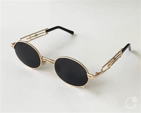 gold oval metal frame retro sunglasses|Amazon.com: Gold Retro Sunglasses.